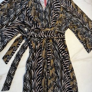 Banana Republic Black and White Patterned Dress